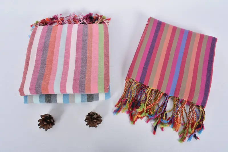 Valentines Day Gift Idea, Monogram Turkish Towel, Bridesmaid Gift, Girls Weekend Getaways Gifts, Large Turkish Towel, 70x36 Cotton Striped Towel - 8