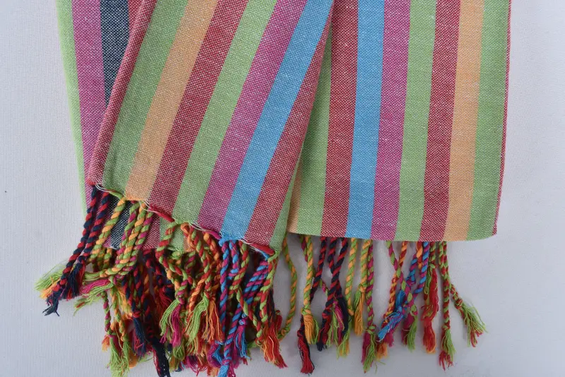 Valentines Day Gift Idea, Monogram Turkish Towel, Bridesmaid Gift, Girls Weekend Getaways Gifts, Large Turkish Towel, 70x36 Cotton Striped Towel - 7