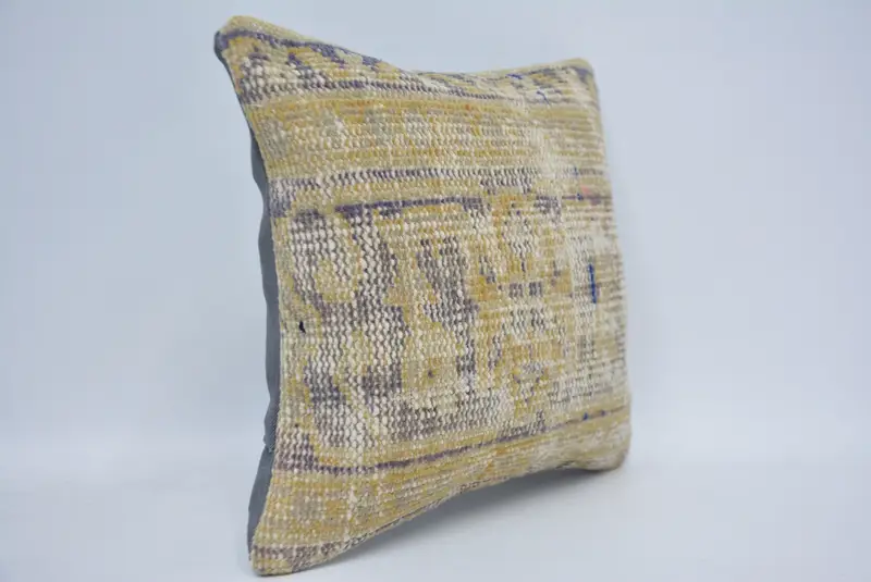 14x14 Beige Cushion, Home Decor Pillow, Boho Pillow Sham Cover, Pattern Throw Pillow Cover, Colorful Pillow Cover, Pillow for Couch, Cushion - 3