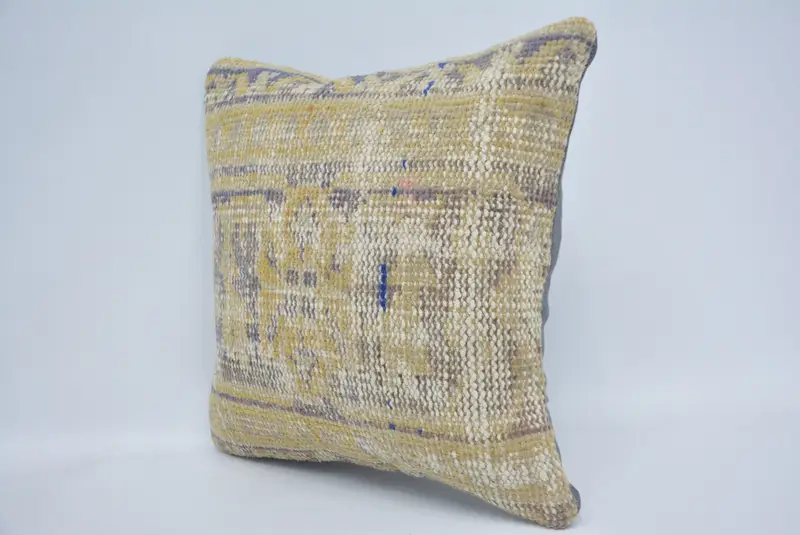 14x14 Beige Cushion, Home Decor Pillow, Boho Pillow Sham Cover, Pattern Throw Pillow Cover, Colorful Pillow Cover, Pillow for Couch, Cushion - 4