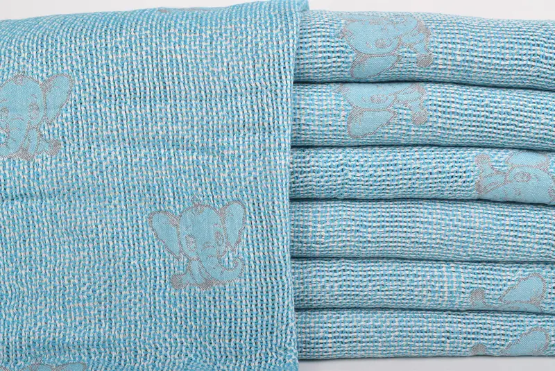 Monogram Blanket, Decorative Bedspread, King Size Bedspread, 50x48 Cotton Elephant Design Towel, Boho Throw Blankets, Custom Wedding Gifts - 3