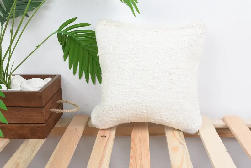 Pillow for Couch, 12x12 White Cushion, Turkish Rugs Pillow, Cushion, Nautical Throw Pillow Sham, Antique Pillows, Vintage Pillow - 1
