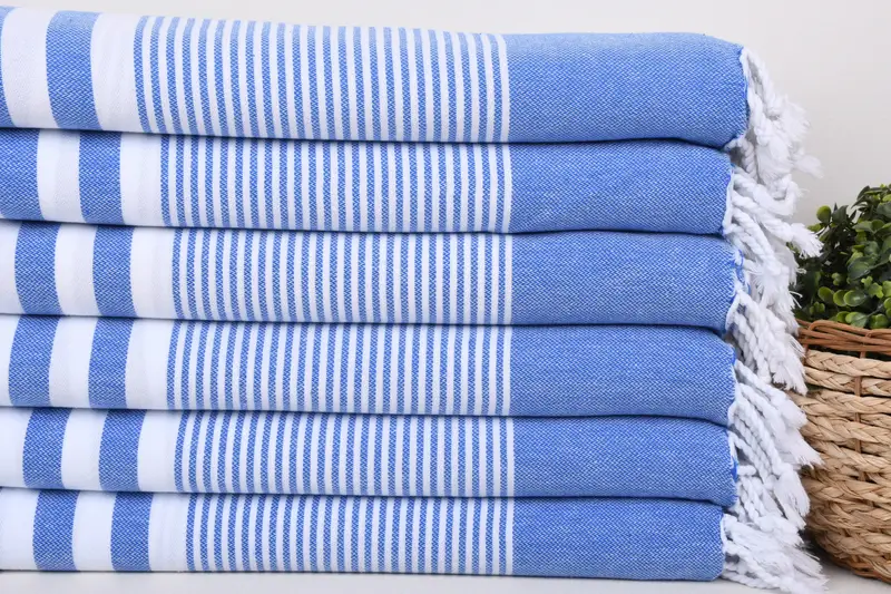 Beach Towel Bulk, Turkish Towel Beach, Best Friend Wedding Gift, Spa Gift Towel, Peshtemal Towel, Valentines Day Gift, 70x40 Cotton Striped Towel - 2