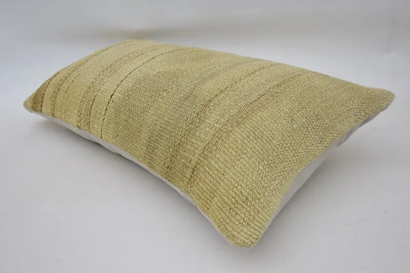 Pillow Cover, Patio Pillow Case, 12x24 Beige Pillow Cover, Pillow for Sofa, Antique Pillows, Vintage Kilim Throw Pillow - 6