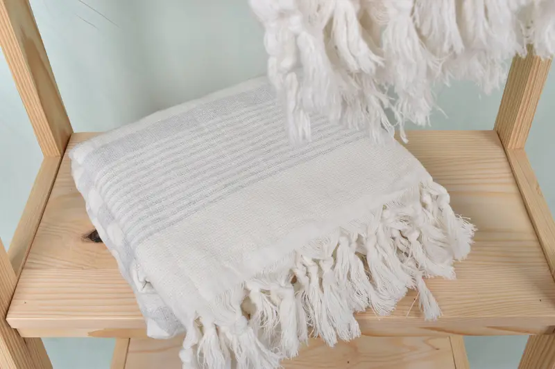 Personalized Gift For Her, Yoga Towel, Bachelorette Party Gifts, Turkish hand towel, Turkish bath towel, 68x40 Cotton Striped Terry Towel - 5