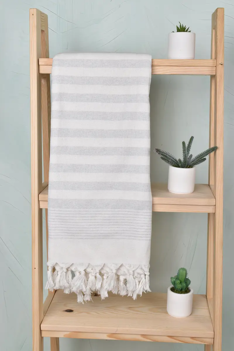 Personalized Gift For Her, Yoga Towel, Bachelorette Party Gifts, Turkish hand towel, Turkish bath towel, 68x40 Cotton Striped Terry Towel - 8