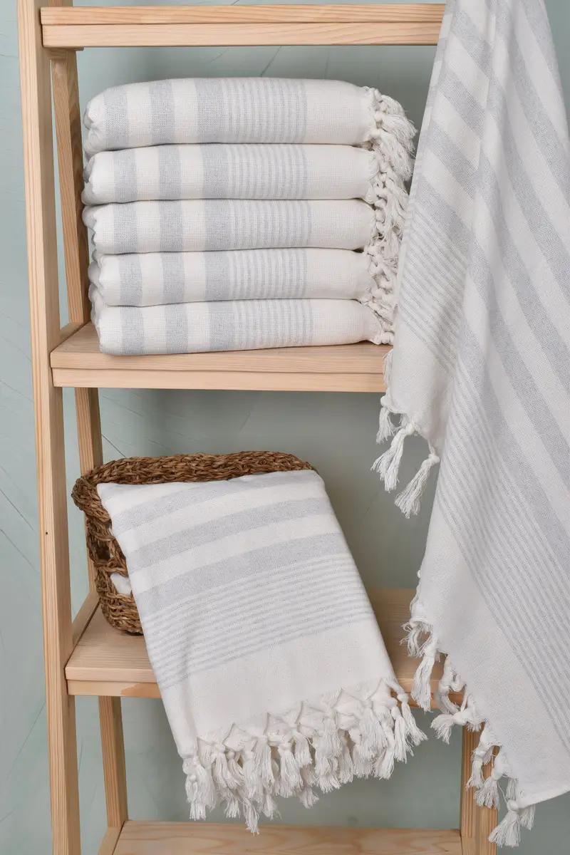 Personalized Gift For Her, Yoga Towel, Bachelorette Party Gifts, Turkish hand towel, Turkish bath towel, 68x40 Cotton Striped Terry Towel - 3
