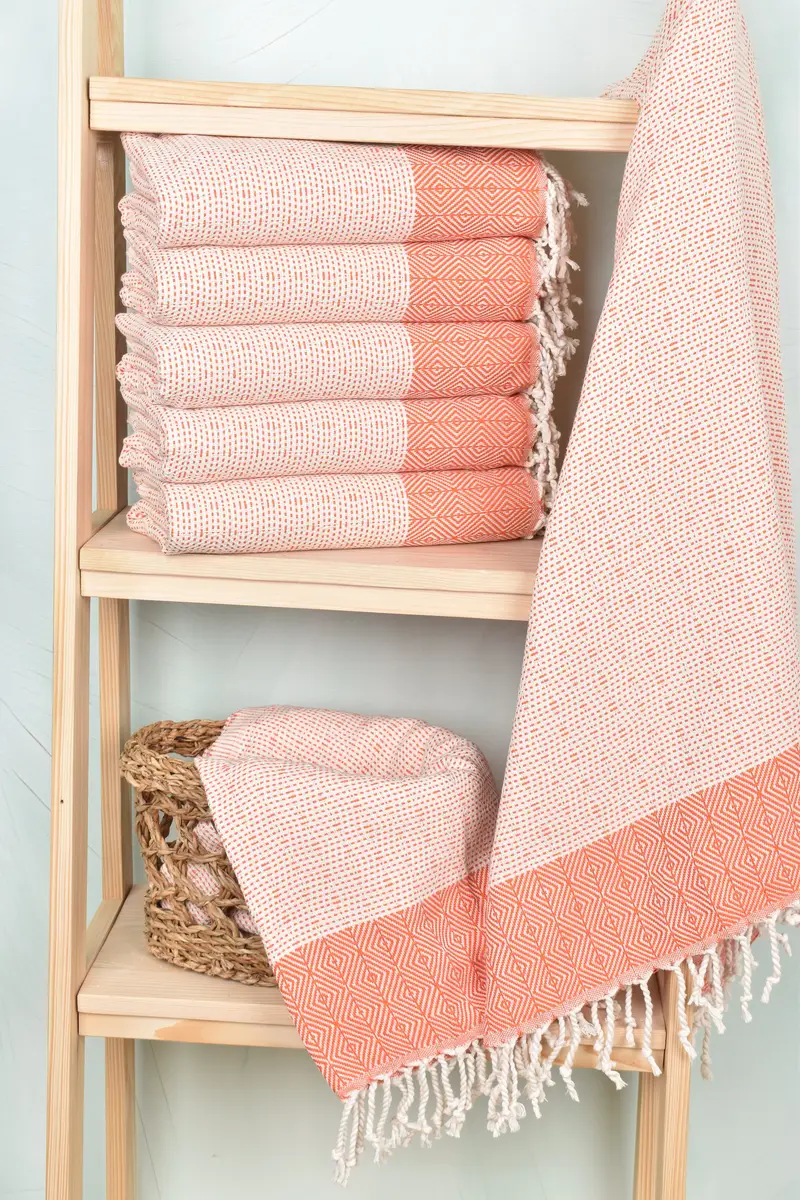 Guest Towel, Turkish Bath Towel USA, Housewarming Gift, Christmas Favors, Custom Wedding Gift, 70x40 Cotton Diamond Towel, Organic Turkish towel - 3