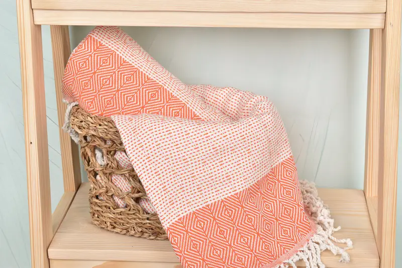 Guest Towel, Turkish Bath Towel USA, Housewarming Gift, Christmas Favors, Custom Wedding Gift, 70x40 Cotton Diamond Towel, Organic Turkish towel - 4
