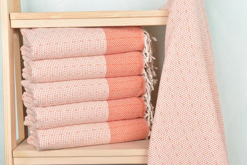 Guest Towel, Turkish Bath Towel USA, Housewarming Gift, Christmas Favors, Custom Wedding Gift, 70x40 Cotton Diamond Towel, Organic Turkish towel - 2