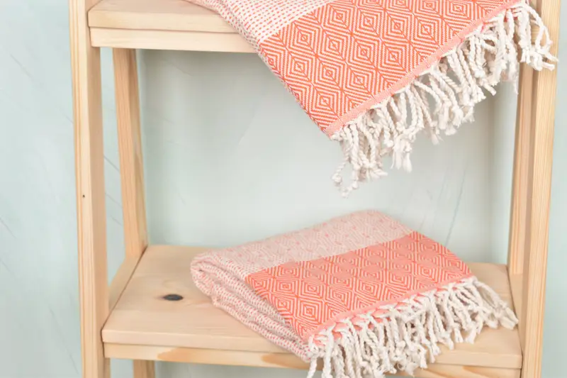 Guest Towel, Turkish Bath Towel USA, Housewarming Gift, Christmas Favors, Custom Wedding Gift, 70x40 Cotton Diamond Towel, Organic Turkish towel - 5