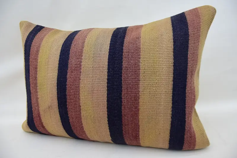 Cushion, 16x24 Beige Pillow, Interior Designer Pillow, Vintage Kilim Throw Pillow, Vintage Throw Pillow, Boho Pillow - 3