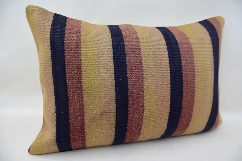 Cushion, 16x24 Beige Pillow, Interior Designer Pillow, Vintage Kilim Throw Pillow, Vintage Throw Pillow, Boho Pillow - 2