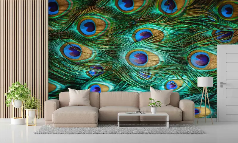Peacock Paper Craft, Decals For Walls, Colorful Peacock Feather Paper Craft, Modern Paper Craft, Animal Digital Paper, 3D Printing Art, - 7