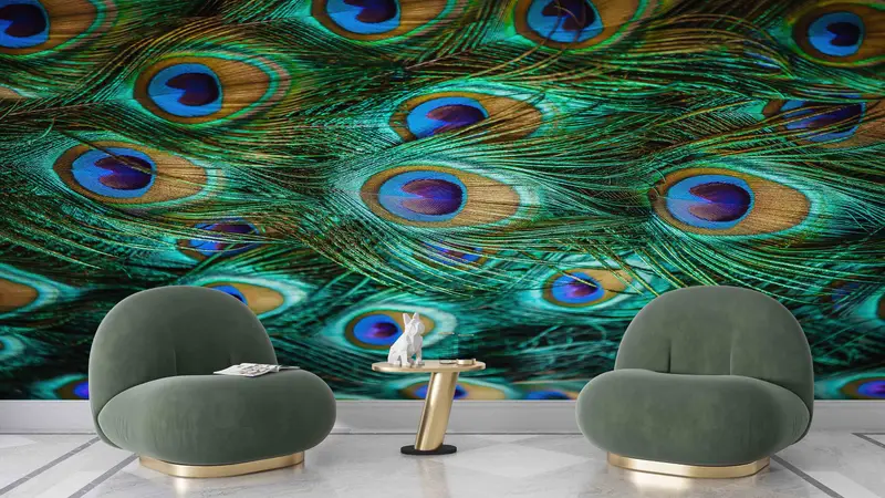 Peacock Paper Craft, Decals For Walls, Colorful Peacock Feather Paper Craft, Modern Paper Craft, Animal Digital Paper, 3D Printing Art, - 5
