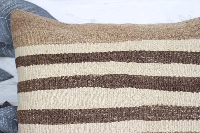 Interior Designer Pillow, Vintage Kilim Pillow, Couch Cushion Case, Cushion Case, Kilim Pillow Cover, 16x16 Brown Cushion Case - 2