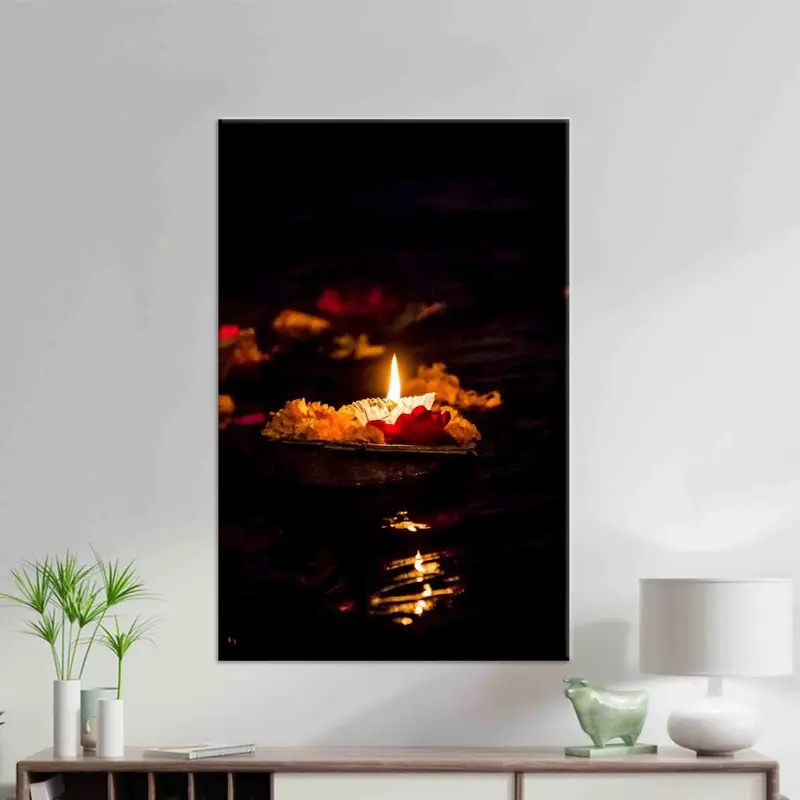 エレガントなディワリ キャンドルライト キャンバス: ヒンドゥー教の祭りを祝う