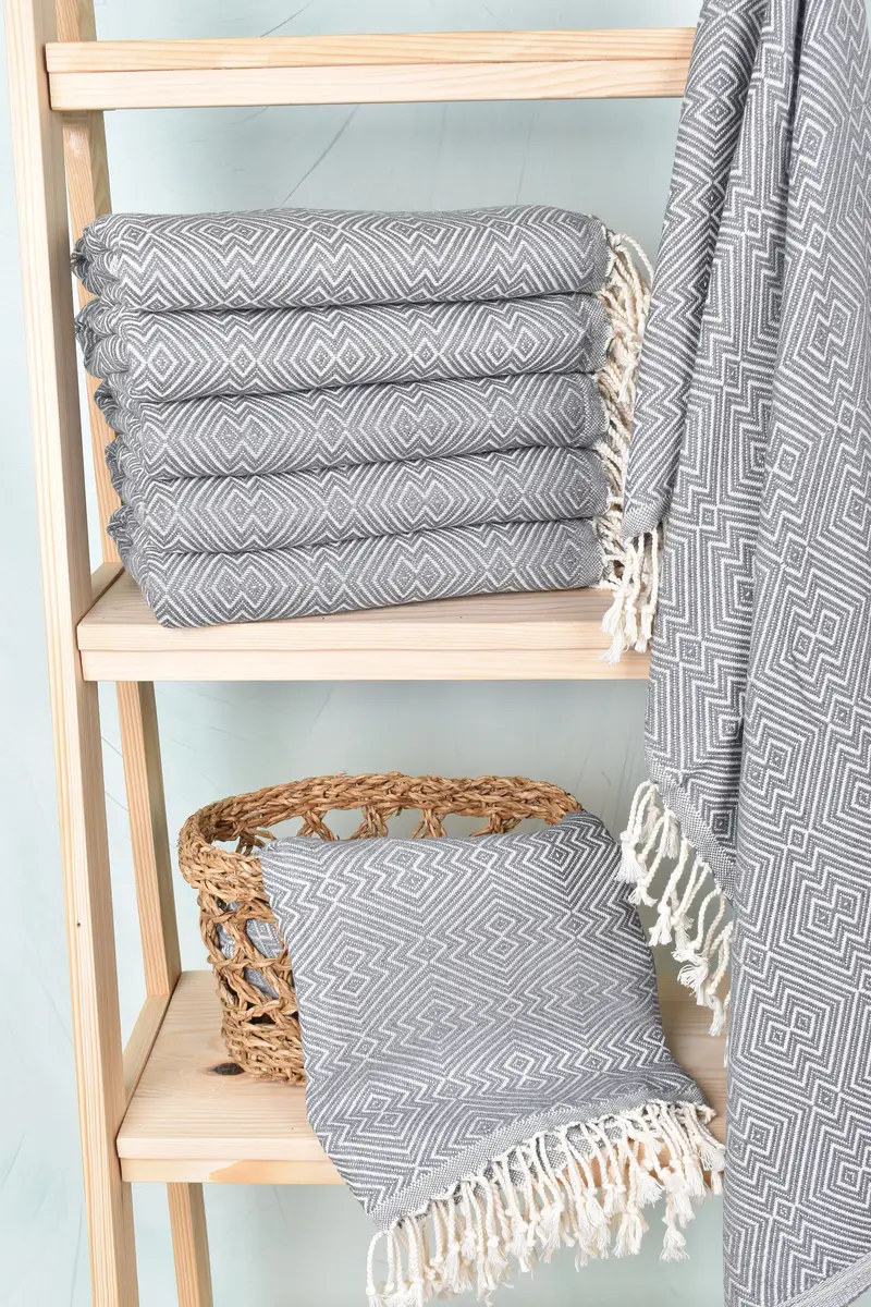76x40 Cotton Diamond Towel, Large Beach Towel Personalized, Halloween Gifts, Custom Gift, Summer Towel, Turkish Towel USA, Hammam towel - 3