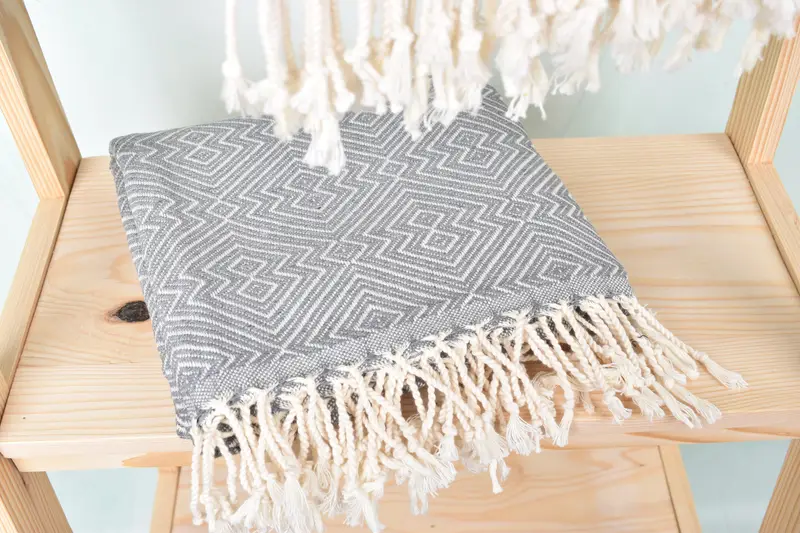 76x40 Cotton Diamond Towel, Large Beach Towel Personalized, Halloween Gifts, Custom Gift, Summer Towel, Turkish Towel USA, Hammam towel - 5