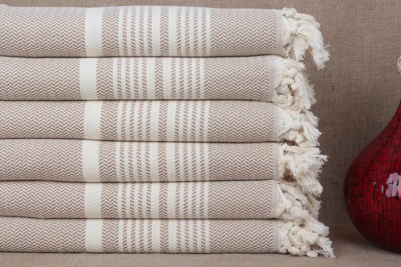 Wholesale Turkish Towel, Brown, Striped, Personalized, 40x71 Inches
