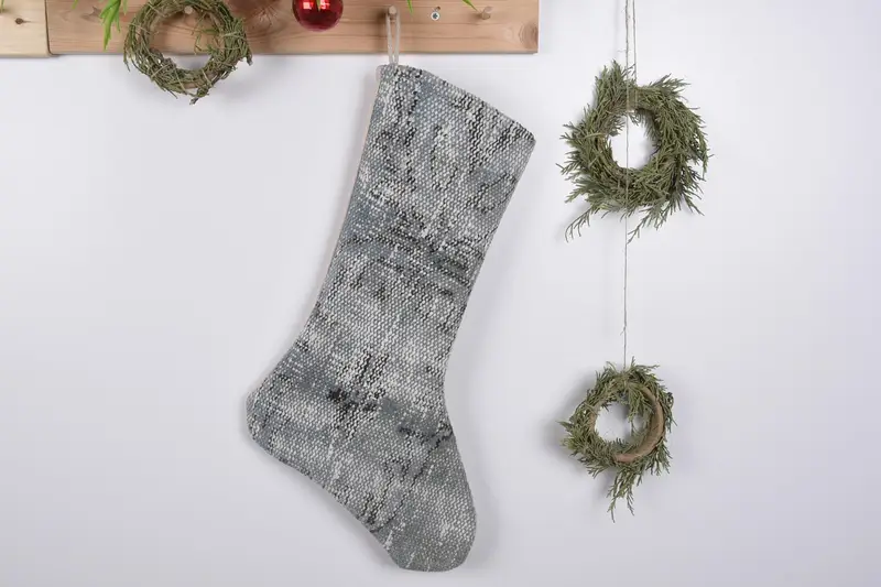 Festive Christmas Ornaments Pattern, 19 Inch Wide Christmas Stocking