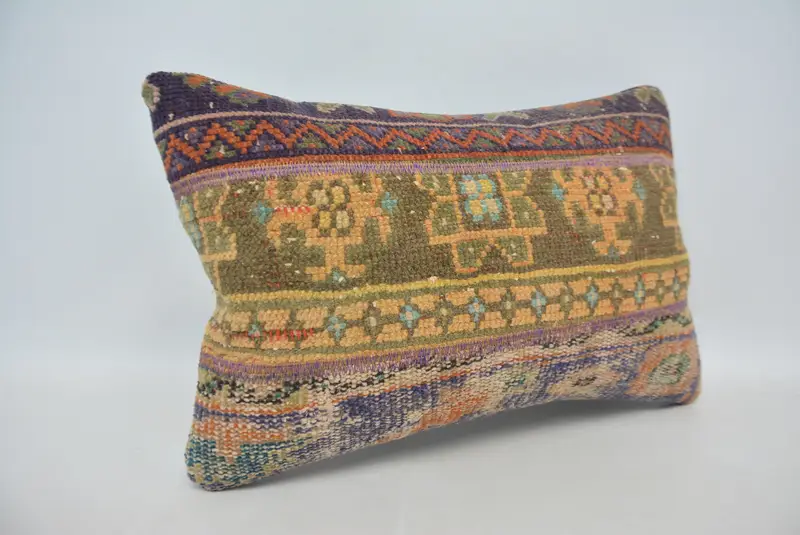 Garden Pillow, Home Decor Pillow, Handmade Kilim Cushion, 16x24 Brown Pillow Case, Throw Kilim Pillow, Garden Cushion Cover, Cushion Case - 3