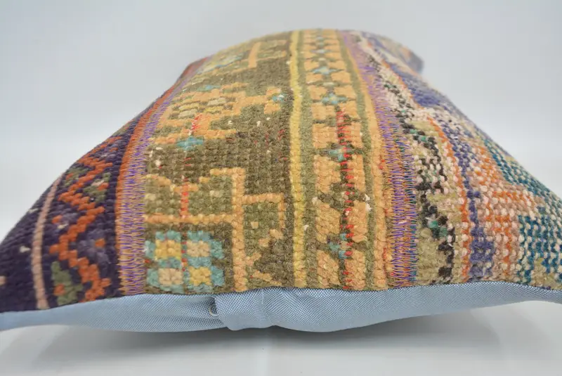 Garden Pillow, Home Decor Pillow, Handmade Kilim Cushion, 16x24 Brown Pillow Case, Throw Kilim Pillow, Garden Cushion Cover, Cushion Case - 5