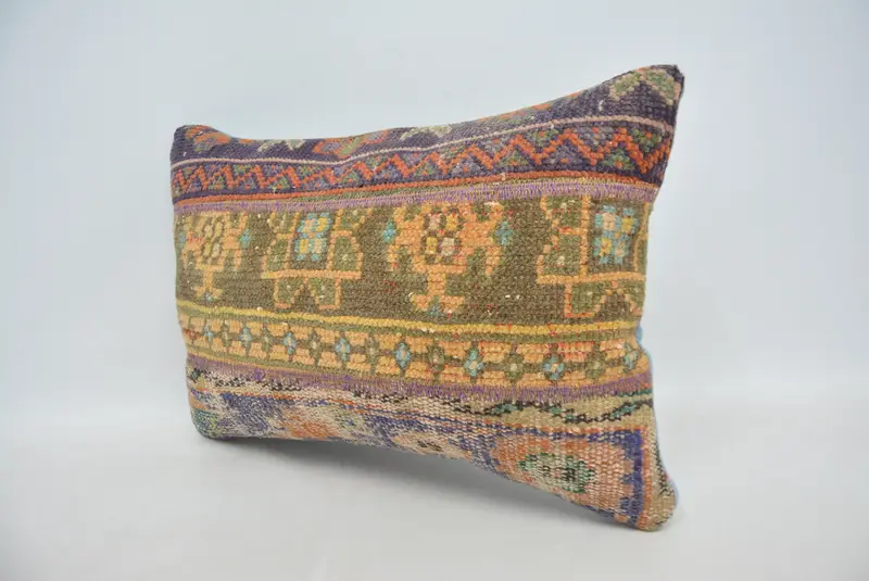 Garden Pillow, Home Decor Pillow, Handmade Kilim Cushion, 16x24 Brown Pillow Case, Throw Kilim Pillow, Garden Cushion Cover, Cushion Case - 4
