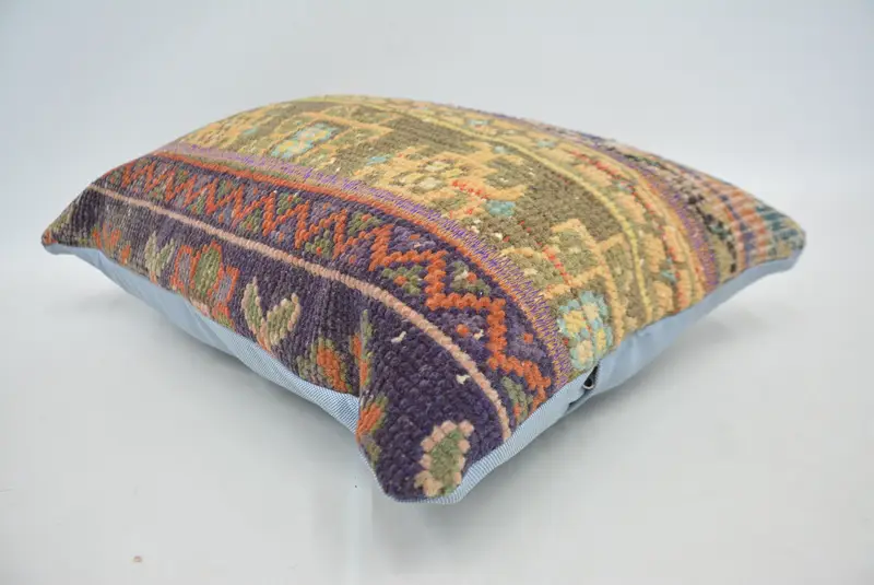 Garden Pillow, Home Decor Pillow, Handmade Kilim Cushion, 16x24 Brown Pillow Case, Throw Kilim Pillow, Garden Cushion Cover, Cushion Case - 6