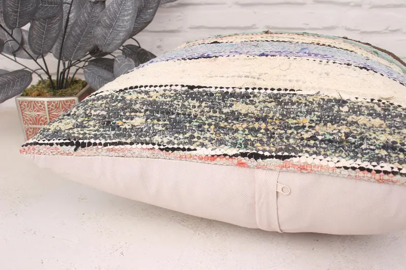 Couch Pillow, Antique Pillows, 20x20 Green Pillow, Handmade Kilim Cushion, Garden Cushion Cover, Throw Kilim Pillow, Pillow - 6