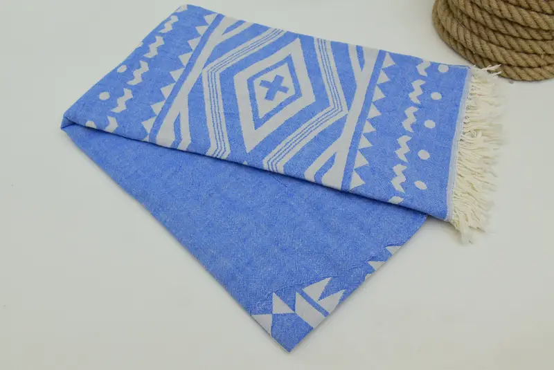 Turkish Towel USA, Lightweight Turkish towel, Peshtemal Towel, Bridal Shower Favors, Mother Of The Groom Gift, 70x36 Cotton Plus Design Towel - 6