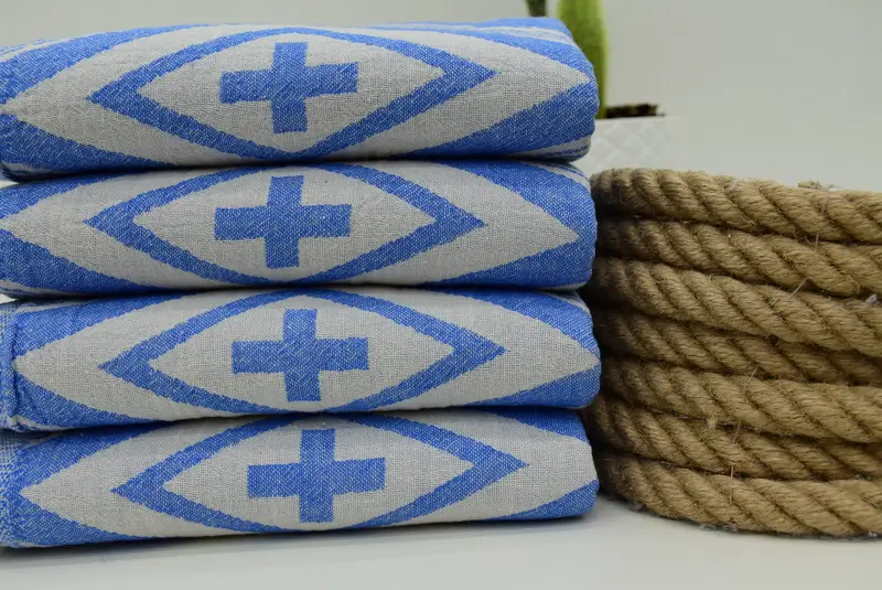 Turkish Towel USA, Lightweight Turkish towel, Peshtemal Towel, Bridal Shower Favors, Mother Of The Groom Gift, 70x36 Cotton Plus Design Towel - 3