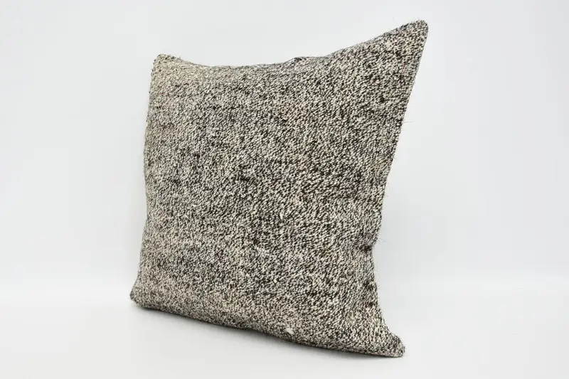 Designer Throw Pillow, Kilim Pillow Cover, Cushion, Vintage Kilim Pillow, Ikat Cushion Case, Vintage Kilim Throw Pillow, 16x16 Brown Cushion Case - 4