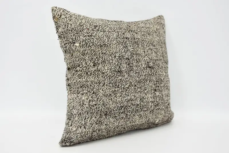Designer Throw Pillow, Kilim Pillow Cover, Cushion, Vintage Kilim Pillow, Ikat Cushion Case, Vintage Kilim Throw Pillow, 16x16 Brown Cushion Case - 3