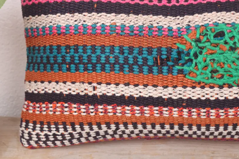 Pillow Cover, Pattern Throw Pillow Case, Outdoor Pillow Sham, Pillow for Couch, 8x16 Purple Cushion Case, Handmade Kilim Cushion, Throw Kilim Pillow - 3