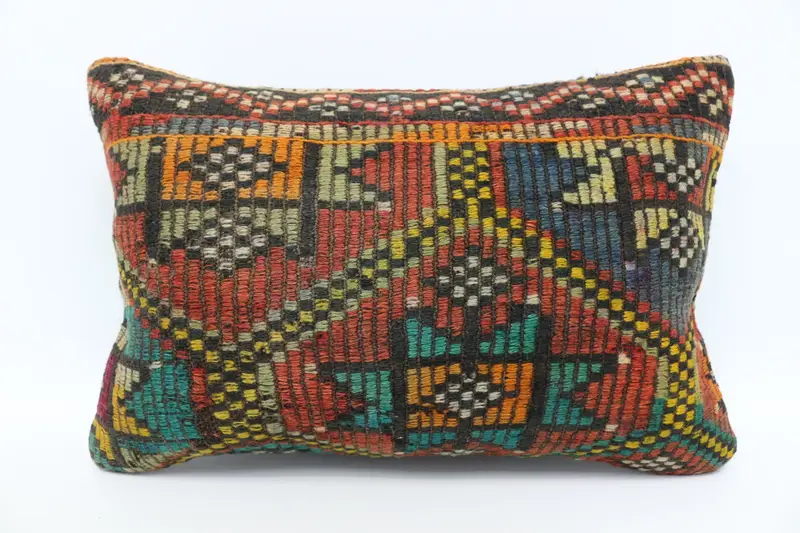 16x24 Red Cushion Case, Cushion Case, Kilim Pillow Cover, Art Deco Pillow Sham, Turkish Pillow, Vintage Kilim Throw Pillow - 1
