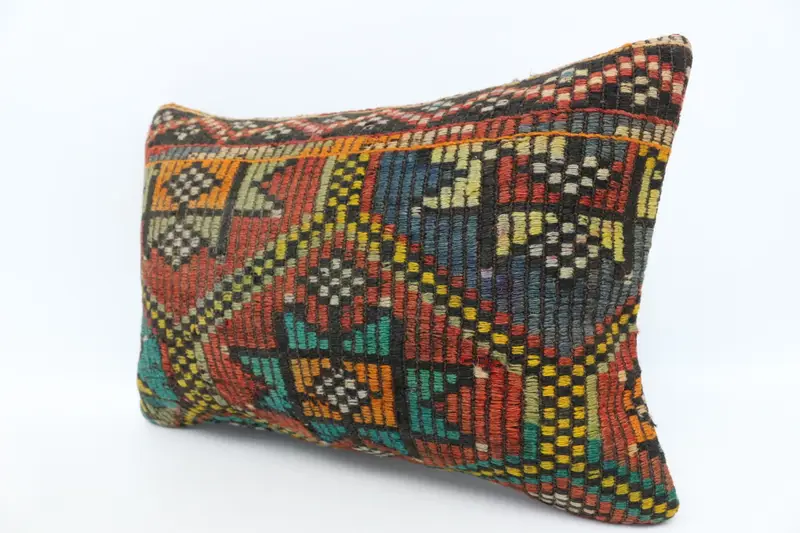 16x24 Red Cushion Case, Cushion Case, Kilim Pillow Cover, Art Deco Pillow Sham, Turkish Pillow, Vintage Kilim Throw Pillow - 4