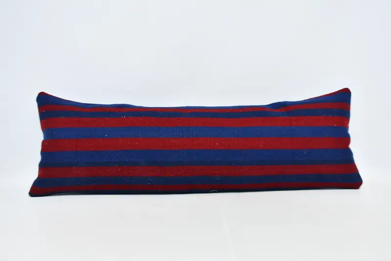 Turkish Pillow, Tapestry Pillow Cover, 16x48 Red Pillow Cover, Ethnical Kilim Rug Pillow, Cushion, Boho Pillow, Custom Cushion Case - 1