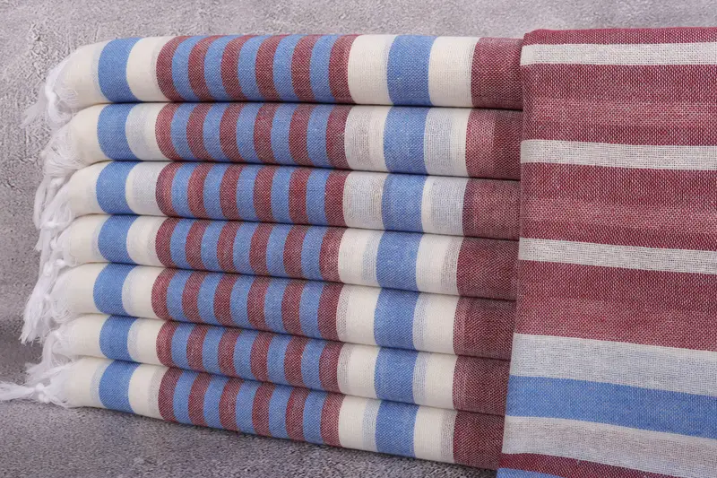 Gestreiftes Handtuch aus Bio-Baumwolle im Großhandel, personalisierte Geschenke, 40 x 67 Zoll