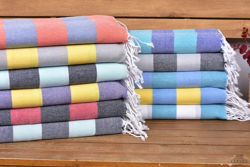 Monogram Turkish Bath Towel, Mother Of The Groom Gift, Small Bath Towels, 40x18 Cotton Striped Towel, Custom Hand Towel, Turkish Towel Hand Towel - 1