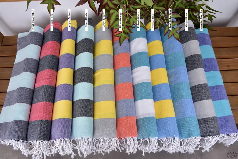 Monogram Turkish Bath Towel, Mother Of The Groom Gift, Small Bath Towels, 40x18 Cotton Striped Towel, Custom Hand Towel, Turkish Towel Hand Towel - 2