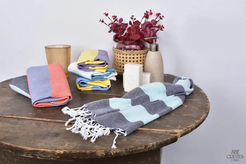 Monogram Turkish Bath Towel, Mother Of The Groom Gift, Small Bath Towels, 40x18 Cotton Striped Towel, Custom Hand Towel, Turkish Towel Hand Towel - 8