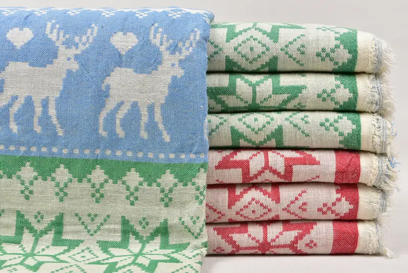 80x40 Cotton Deer Patterned Towel, Travel Towel, Wedding For Favor, Turkish towel, Wedding Towel, Turkish hand towel, Monogrammed Beach Towel - 1