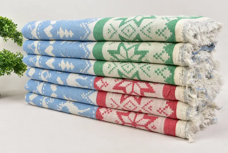 80x40 Cotton Deer Patterned Towel, Travel Towel, Wedding For Favor, Turkish towel, Wedding Towel, Turkish hand towel, Monogrammed Beach Towel - 3