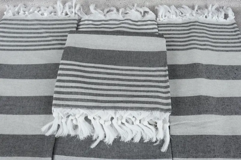 Bachelorette Party Favors, 68x36 Cotton Striped Towel, Beach Wedding Favor, Bridesmaid Gifts, Organic towel, Gift For Boyfriend, Custom Towel Beach - 4