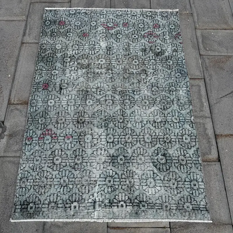 Alfombra Ikat Azul, 3,2x4,7ft Elegante decoración del hogar