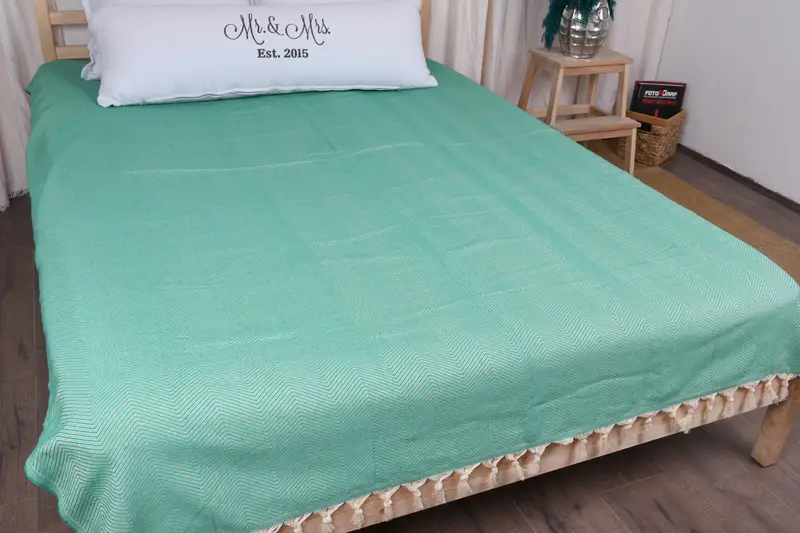 Housewarming Gift, Wedding Gift Customized Blanket, Personalized Gift For Her, Bedspread, 84x68 Cotton Zig zag Towel, Bachelorette Party Favors - 7