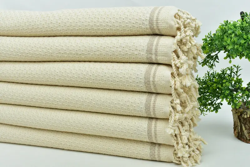 El yapımı hediye, kişiselleştirilmiş hediye, banyo havlu, yaz havlu, misafir havlu, 38x18 pamuklu çizgili havlu, nakış havlu, monogram mutfak havlu - 3
