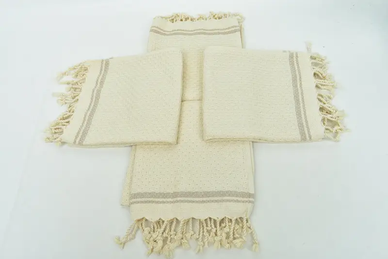 El yapımı hediye, kişiselleştirilmiş hediye, banyo havlu, yaz havlu, misafir havlu, 38x18 pamuklu çizgili havlu, nakış havlu, monogram mutfak havlu - 6