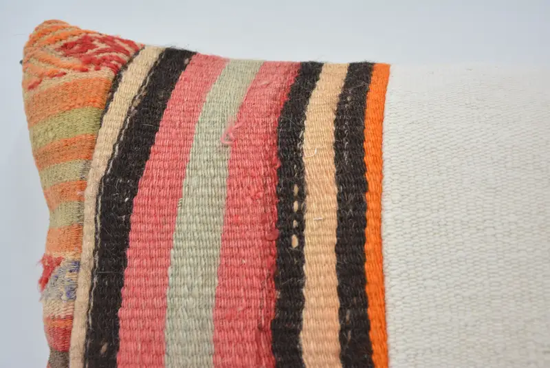 Evcil hayvan yastığı, dış mekan yastığı, 16x24 beyaz yastık sahte, pamuk yastık kapağı, yastık, Türk yastığı, Kilim yastığı, antika yastık - 2